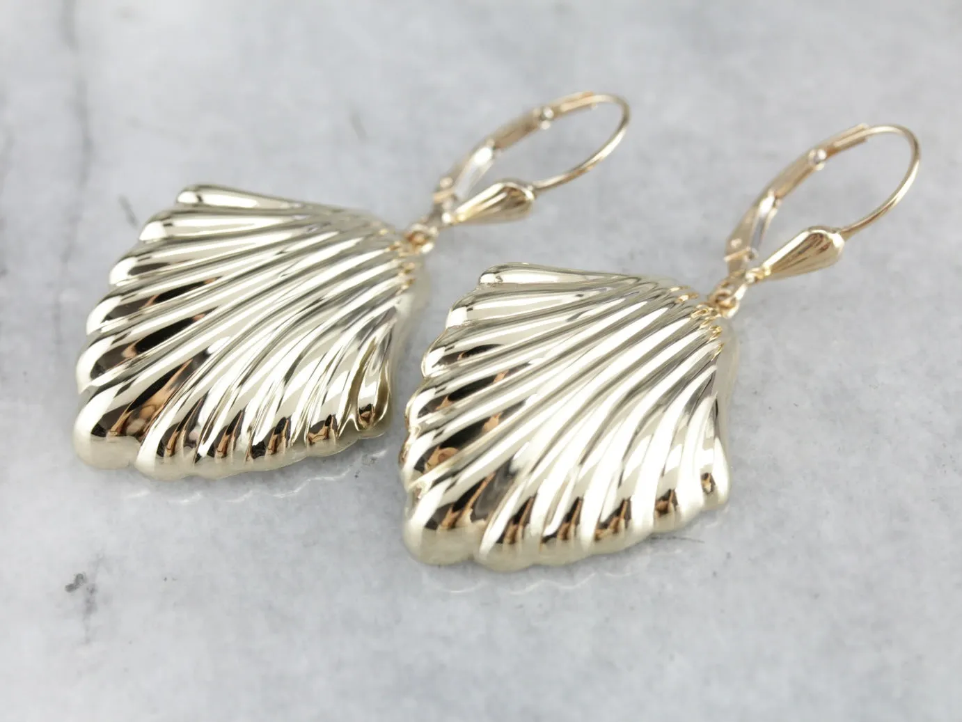 Vintage Yellow Gold Drop Earrings